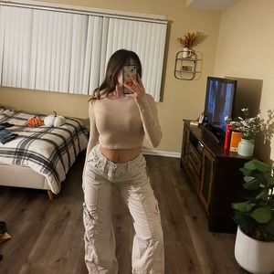 Nude Fitted Long sleeve Top